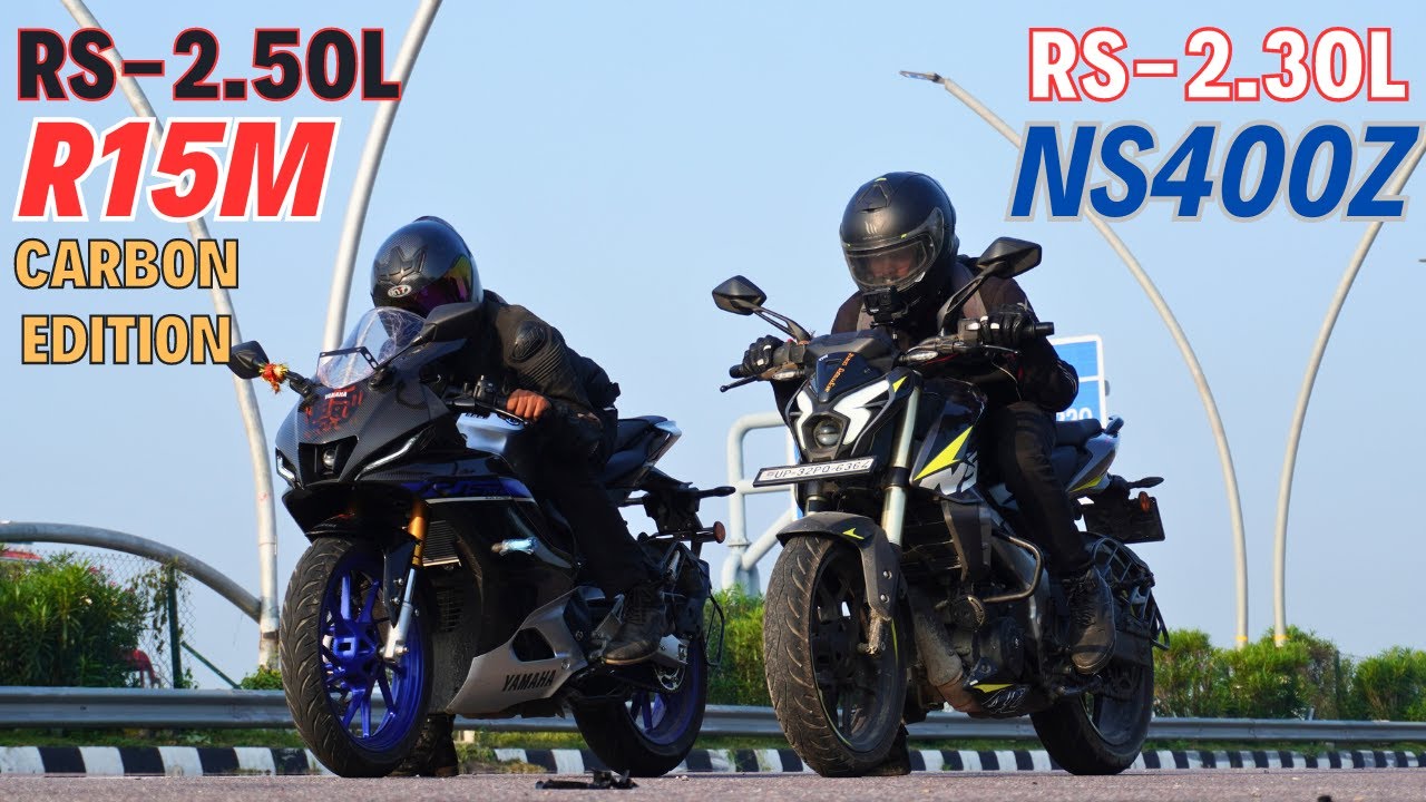 New R15M Carbon Edition vs Pulsar NS400Z Drag Race