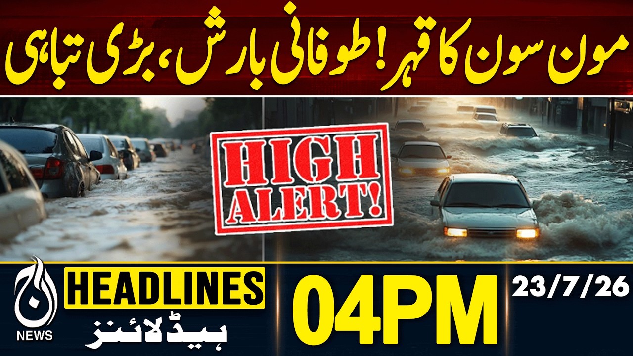 Torrential Monsoon Rains Trigger Flood Threat and Widespread Damage | 4PM HEADLINES 23 JULY 2026