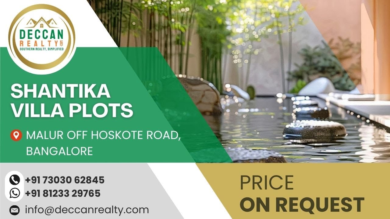 Premium Villa Plots for Sale in Bangalore | Shantika Villa Plots, Malur off Hoskote Road