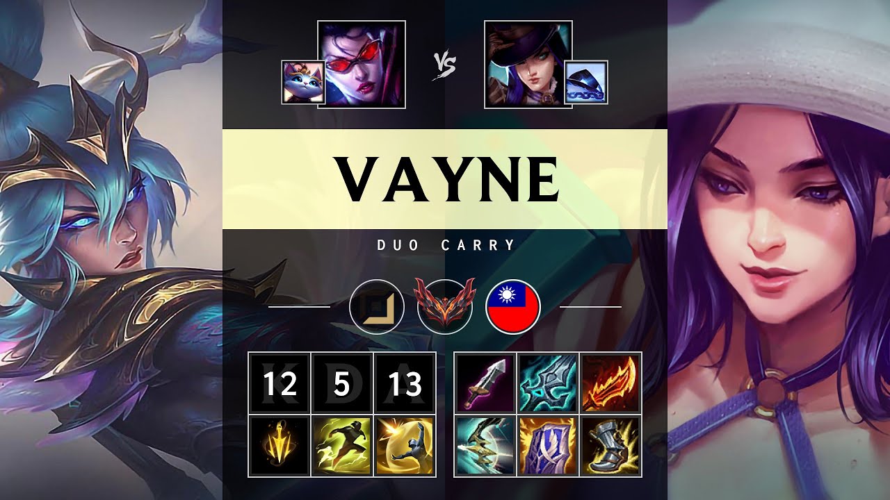 Vayne ADC vs Caitlyn - TW Grandmaster Patch 25.12