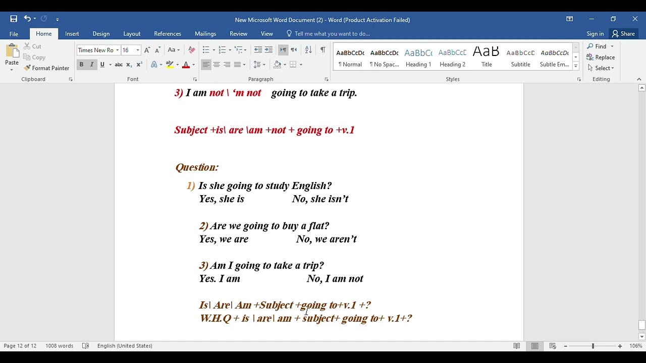 الصف الثامن \ الوحدة 7 : Going to+verb