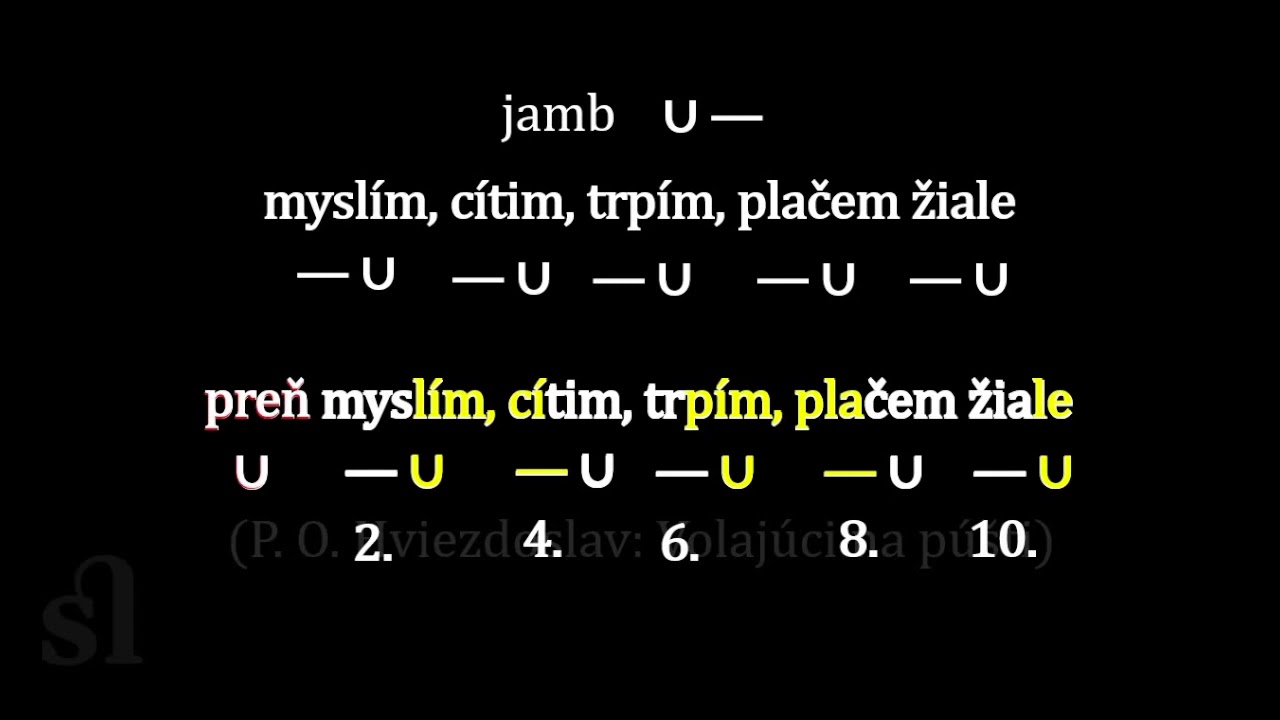 Jambický verš - Ústav slovenskej literatúry SAV