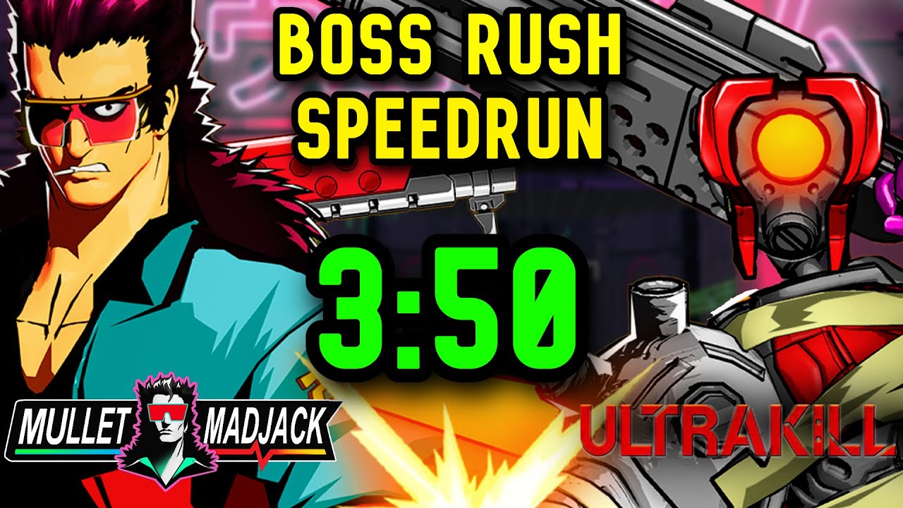 MULLET MAD JACK X ULTRAKILL Boss Rush Any% Speedrun in 3:50