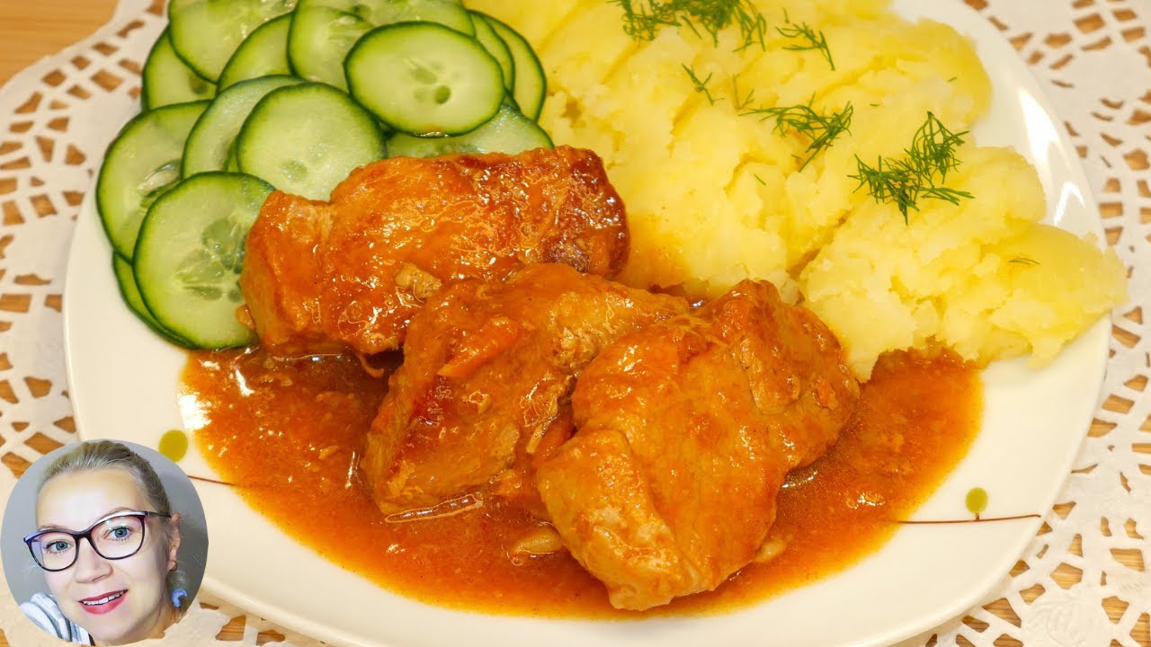 Gulasz wieprzowy - chrzanowy. Jak zrobić ciemny sos z wieprzowiny. Krok po kroku.Becia gotuje.