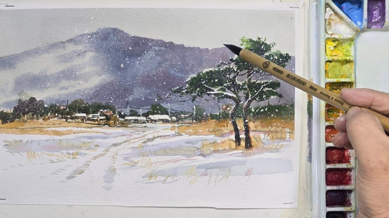 눈내리는.수채화