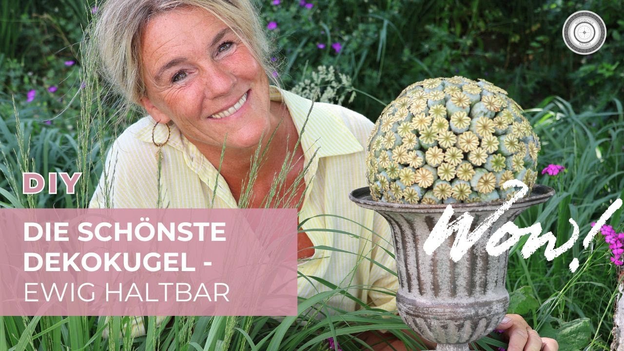 DIY - EWIG HALTBARE DEKOKUGEL  und ZIEGELFORM sommerlich dekorieren -  sooo einfach, das kann JEDER