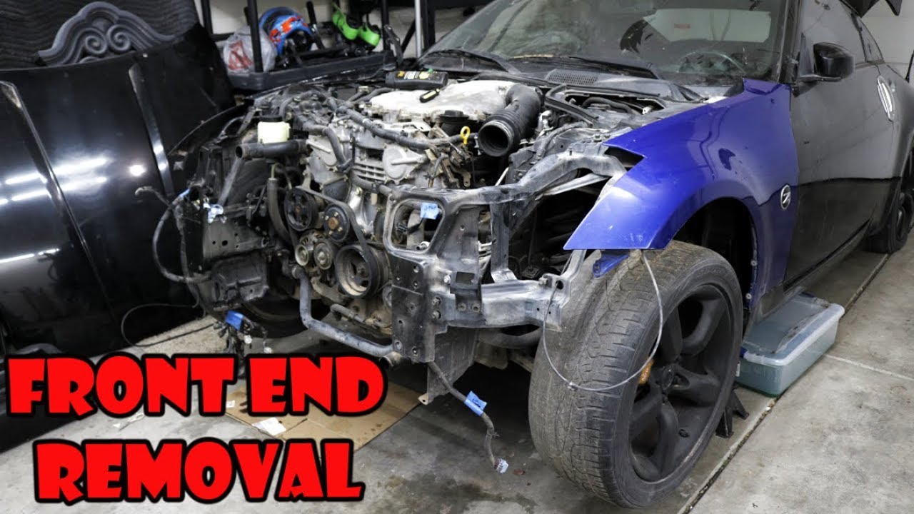 Снятие передней подвески Nissan 350z — пошаговая инструкция: замена двигателя, часть 1.