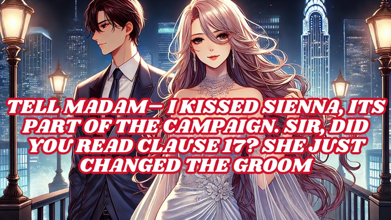 TELL MADAM–I KISSED SIENNA AS PART OF THE CAMPAIGN. SIR,DID YOU READ CLAUSE 17?SHE CHANGED THE GROOM