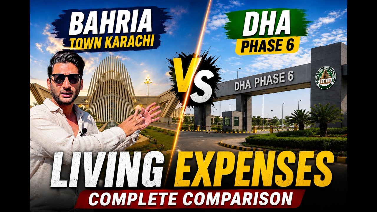 Comparison of Living Expenses in Bahria Town Karachi vs. DHA Karachi || 2026 || Real-Life Example