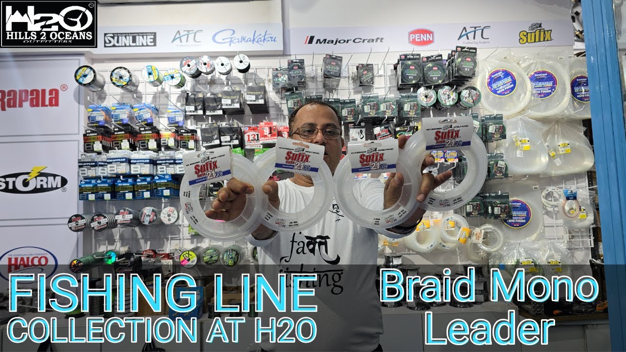Complete Range Of Fishing Lines at H2O II Braid, Co-polymer, Mono Lines and Leader Materials.