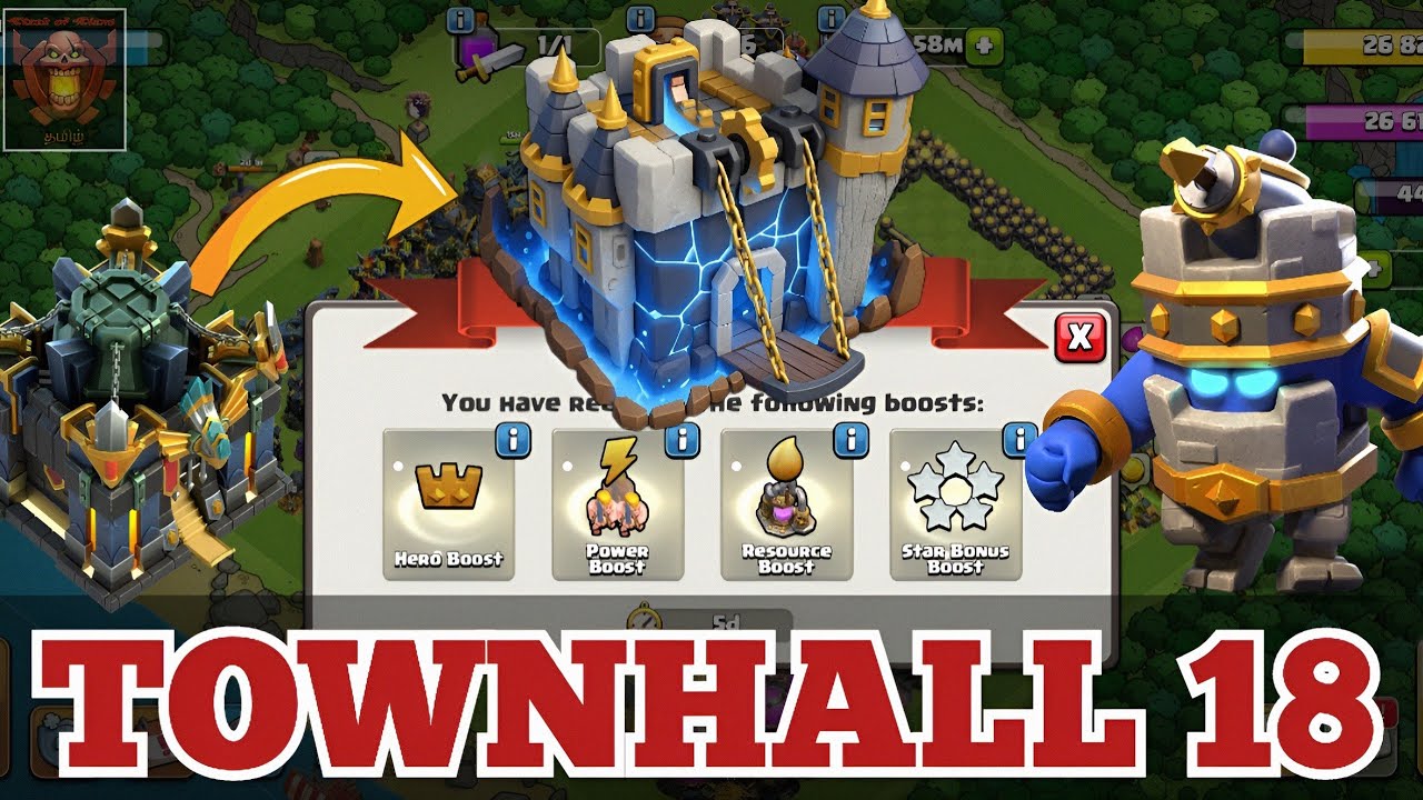 Townhall 18 instant upgrade | New Update | #clashofclans #coc #tamil 