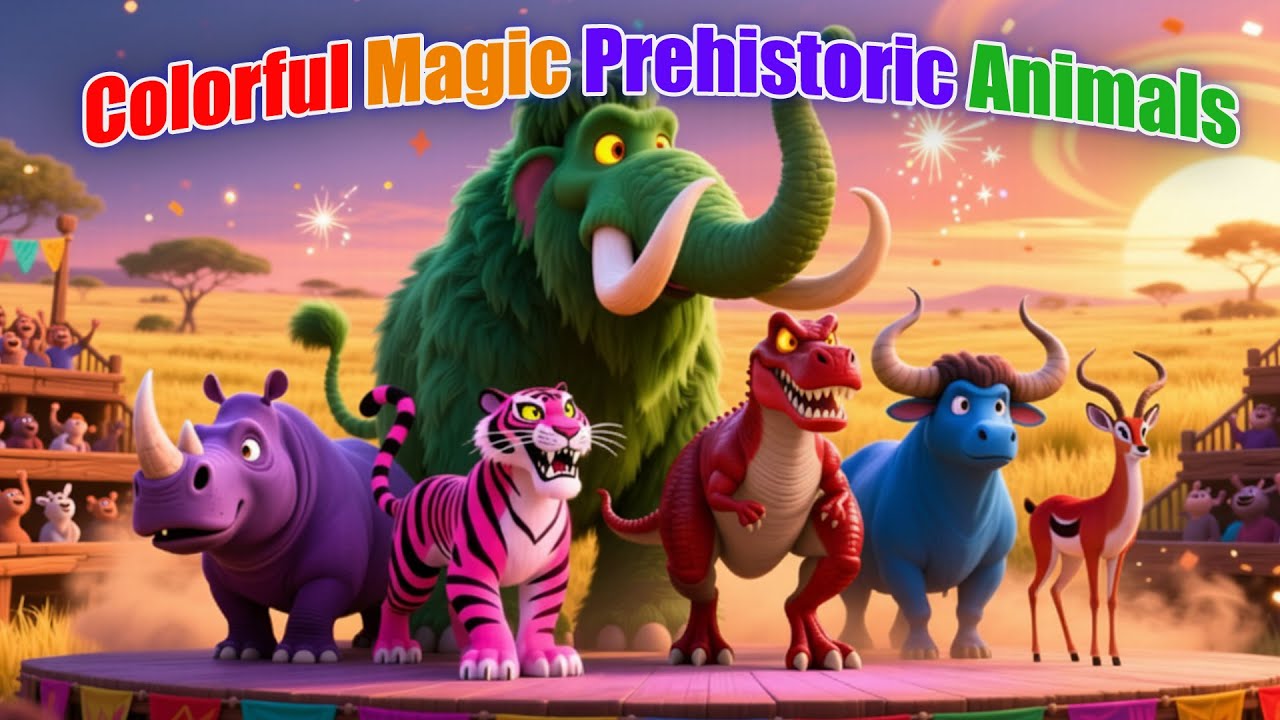 Colorful Magic Prehistoric Animal | Animal Colorful | Zazzy Melody