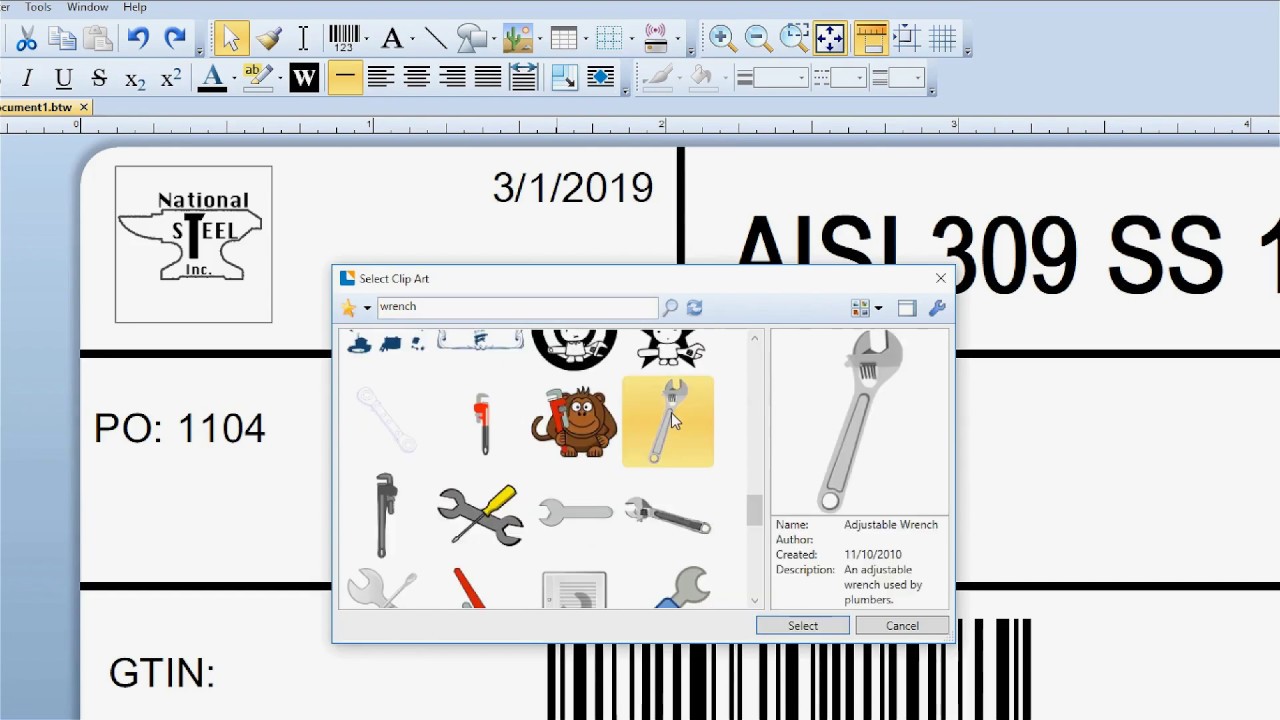 How to design a label template in Bartender