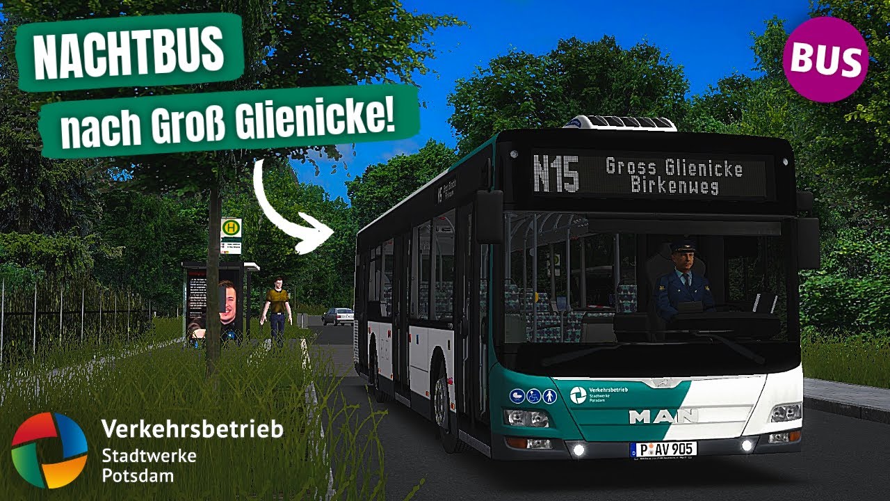 OMSI 2: NACHTBUS 😴 nach Groß Glienicke im MAN by Sobol! #381 | PxlKiing