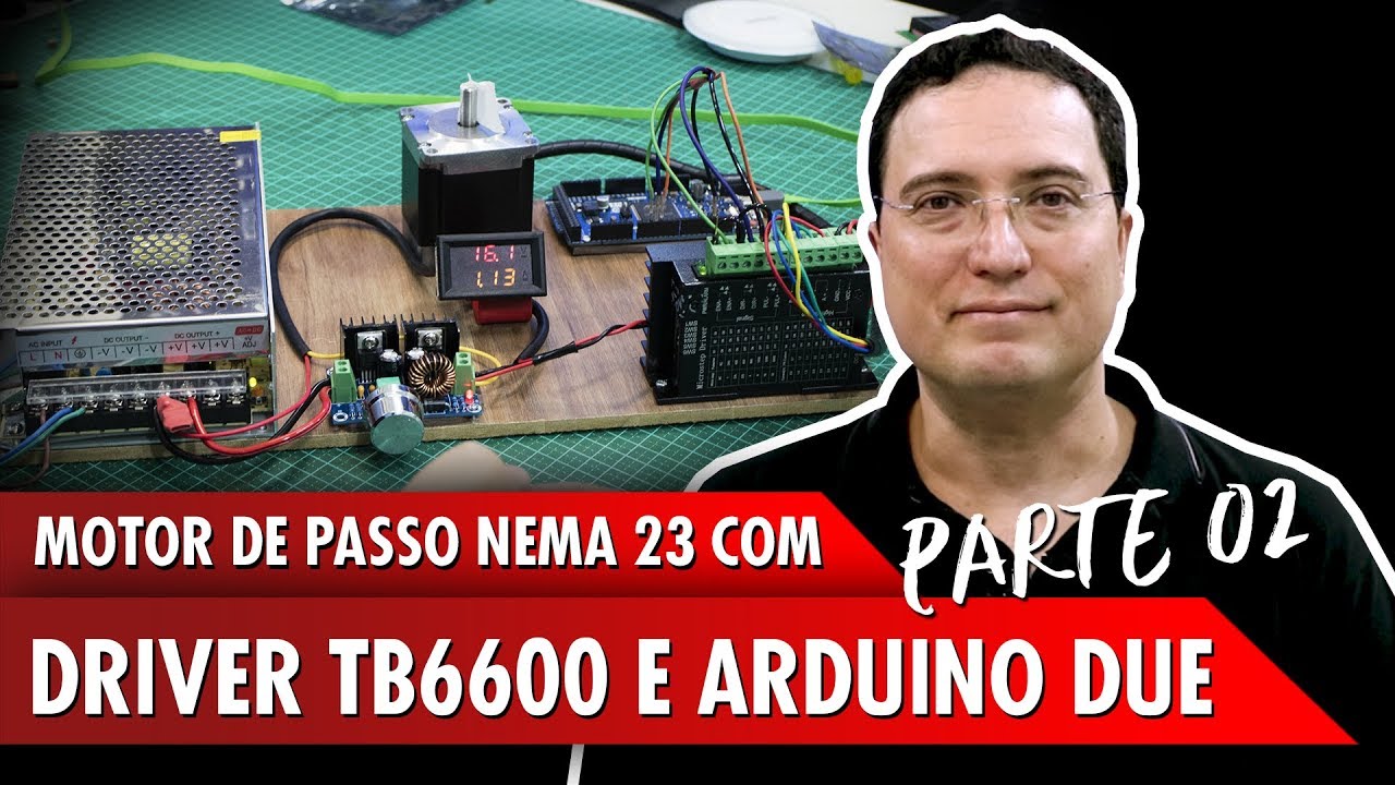 Motor de Passo Nema 23 com Driver TB6600 e Arduino Due - Pt2