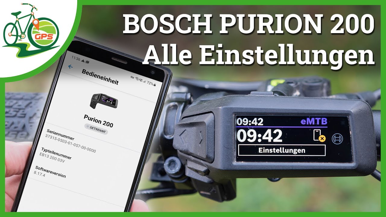 Bosch Purion 200 🚴 Einstellungen & Details am eBike Display-Controller