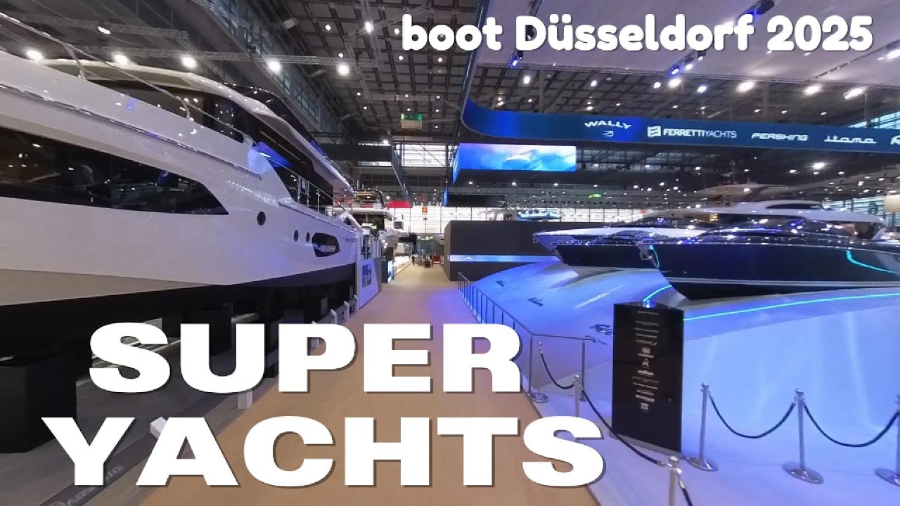 Super Yachts 🛥️ exclusive tour before opening - boot D&uuml;sseldorf 2025 - Nautic Markt TV