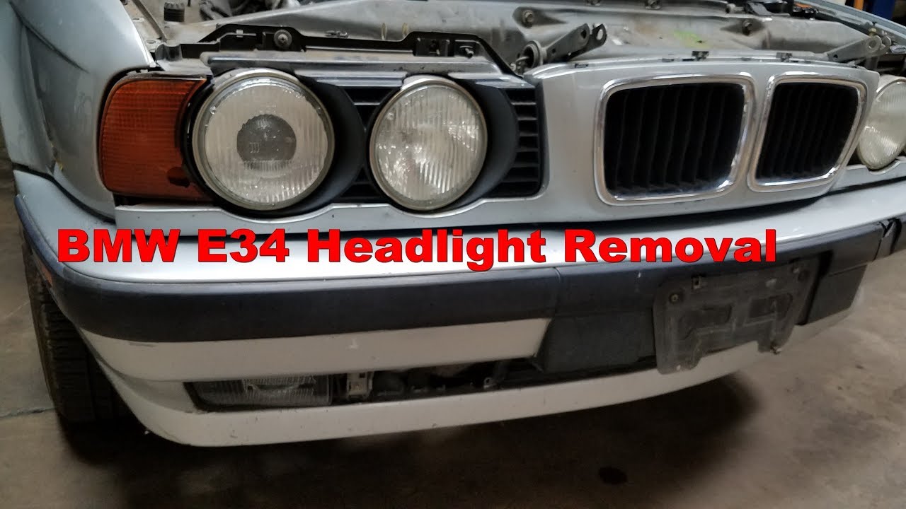 Front Headlight Removal BMW E34 M5 540i 535i 530i