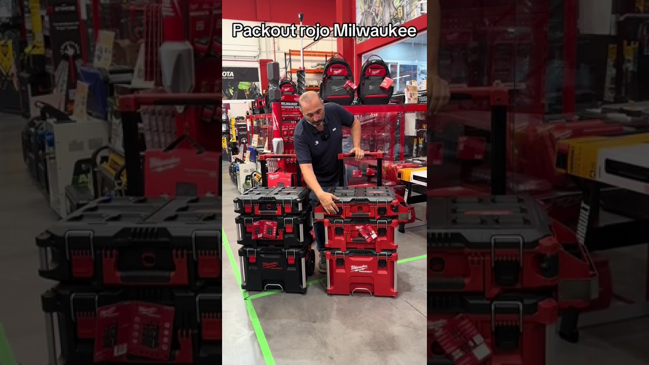 Carro Milwaukee Packout rojo