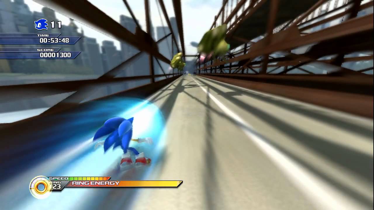 (old)Sonic Unleashed Empire City Act1 Speed Run 1:23.33
