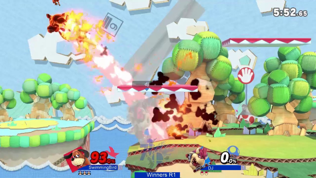 Smash @ Lasertron 1: Swimmingbird(Duck Hunt) vs DJ(Bowser) Winners R1 SSBU