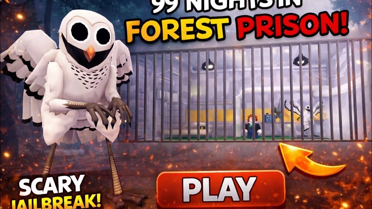 99 NIGHTS IN FOREST PRISON RUN! 😱 Scary Roblox Obby