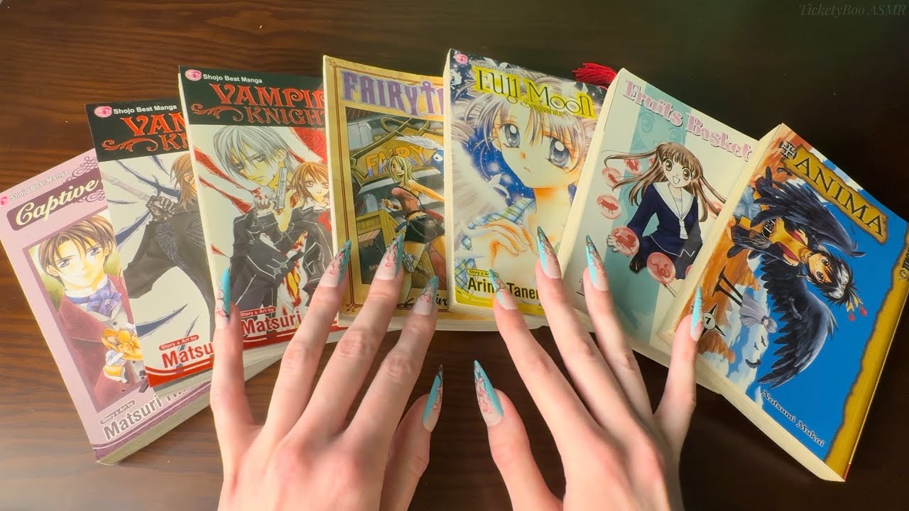 ASMR Manga Tracing Tapping Reading and Page Flipping | Custom for kawaiitoyunboxing12 💗📚