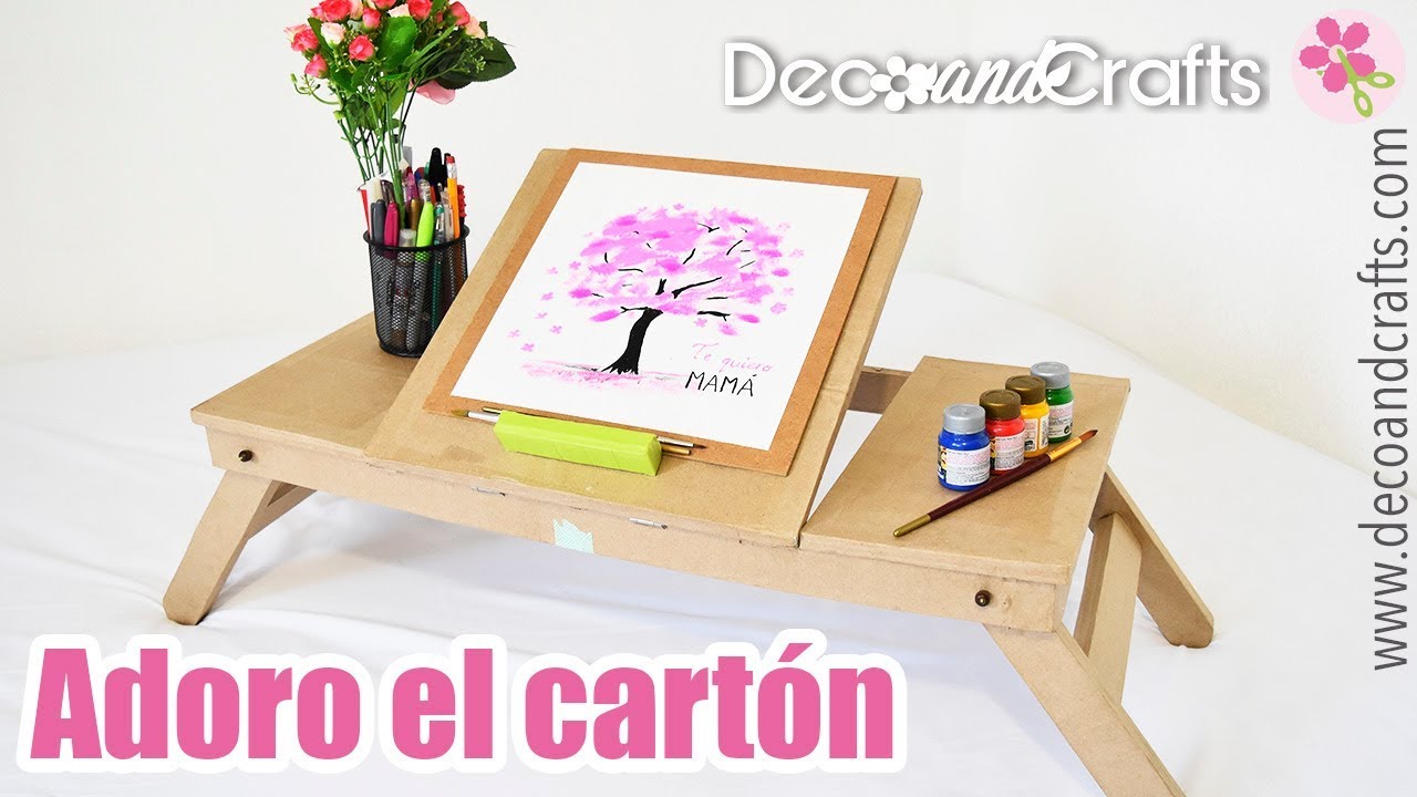 DIY Mesa para computadora portátil, laptop o desayunador plegable  - DecoAndCrafts