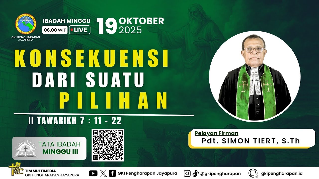 (19 OKTOBER 2025) IBADAH MINGGU JAM 06.00 WIT
