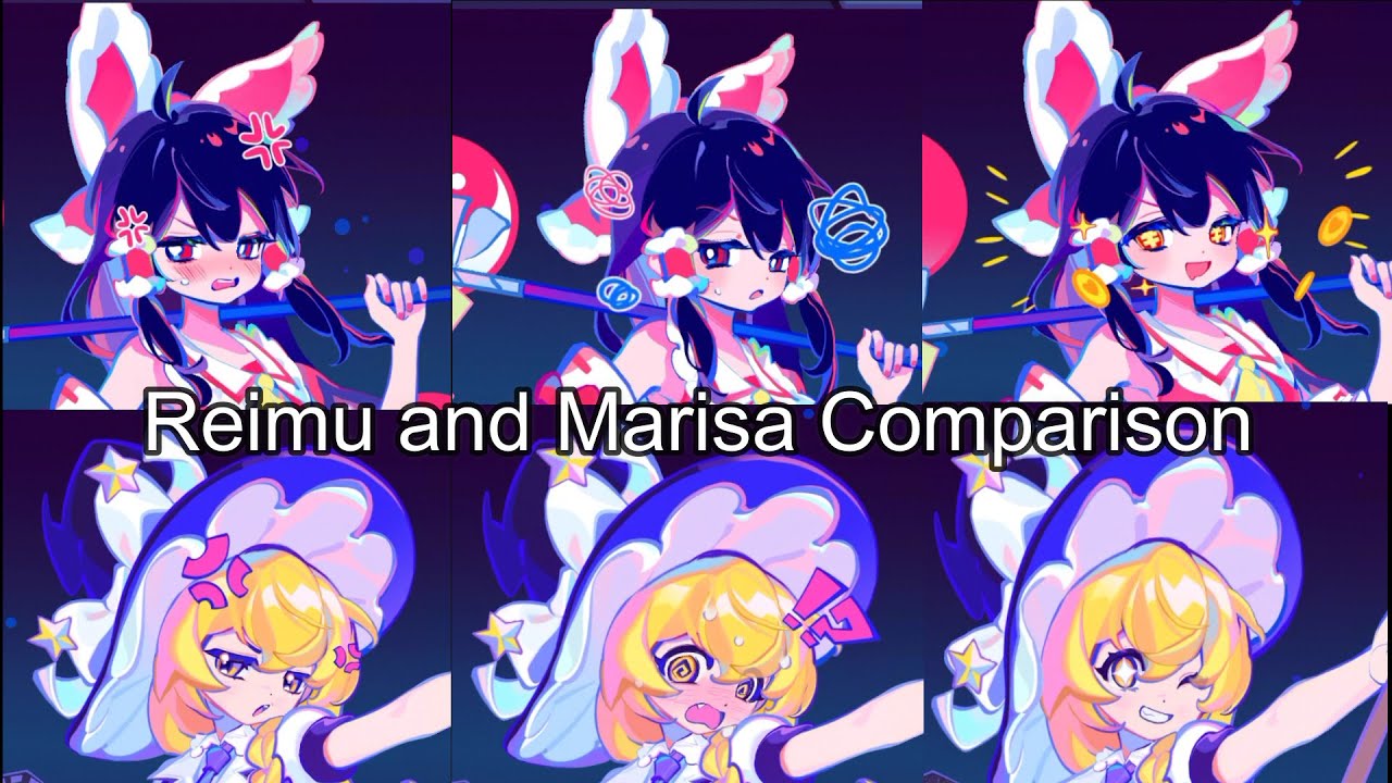 Muse Dash X Touhou 2 comparison Reimu and Marisa