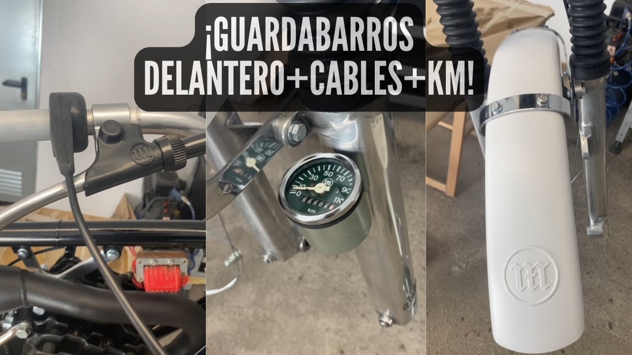 Capítulo 10. PARTE 4.✅Montamos GUARDABAROS delantero, CABLES y KM! Proyecto Montesa Cota 348.