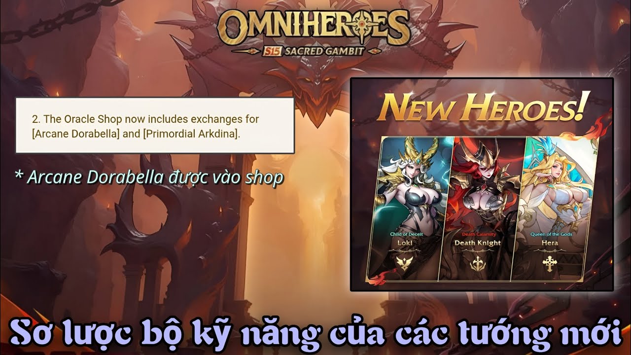 Omniheroes: Mô tả sơ lược về kỹ năng bị động của 3 tướng mới