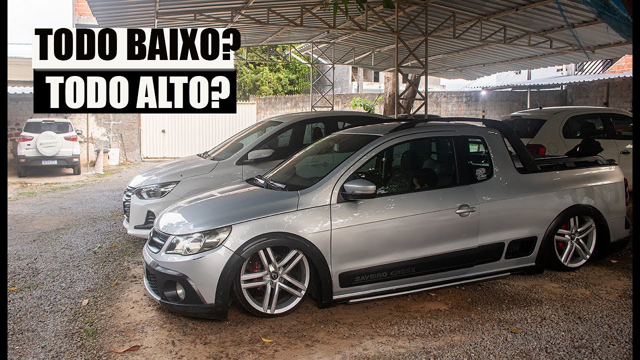 CQRRO COM SUSPENSÃO A AR DEVE FICAR TODO ALTO OU TODO BAIXO NA GARAGEM?- Tiago Santos Vlog