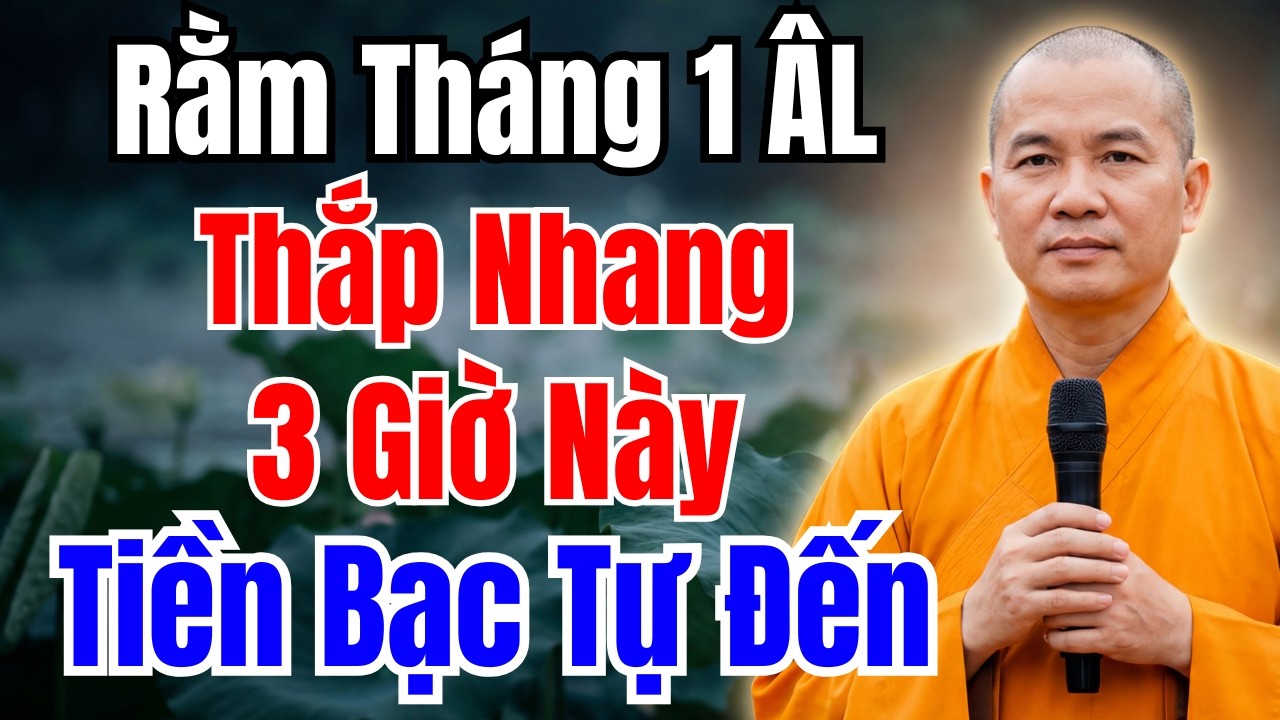 RẰM THÁNG 1 ÂM LỊCH : THẮP HƯƠNG VÀO 3 GIỜ NÀY, ÔNG BÀ CHO LỘC LỚN, TIỀN VÀO NHƯ NƯỚC