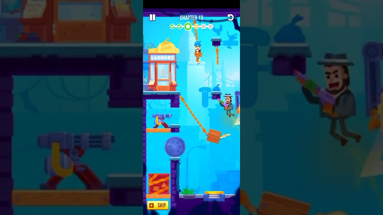 SAVE THE MASTER ROPE CUT CHAPTER 13 PART 2 WALKTHROUGH GAMEPLAY I O S#rope#cut #master #shorts