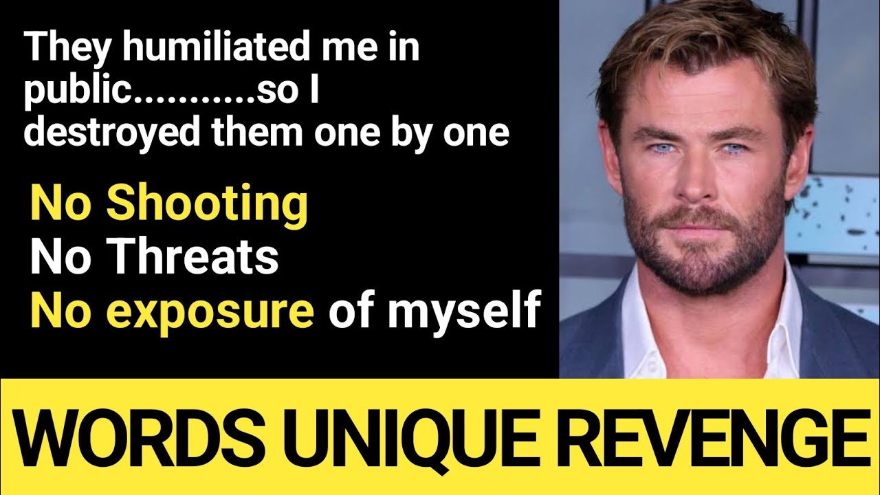 They humiliated me in public...........so I destroyed them one by one.