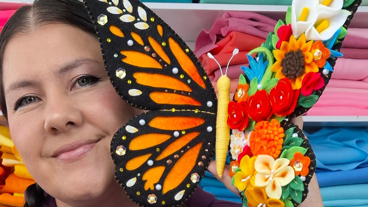 Tutorial live #2 Mariposa en paño lency /fieltro