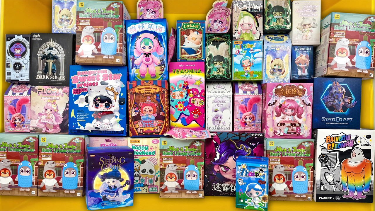54 minutes of Mystery bags ASMR NO TALKING Relaxing Unboxing Sounds Toy ASMR @kikagoods