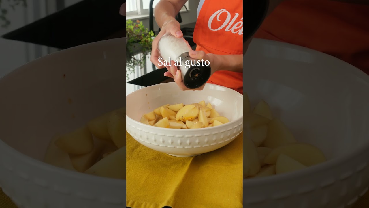 Papas con crema y queso
