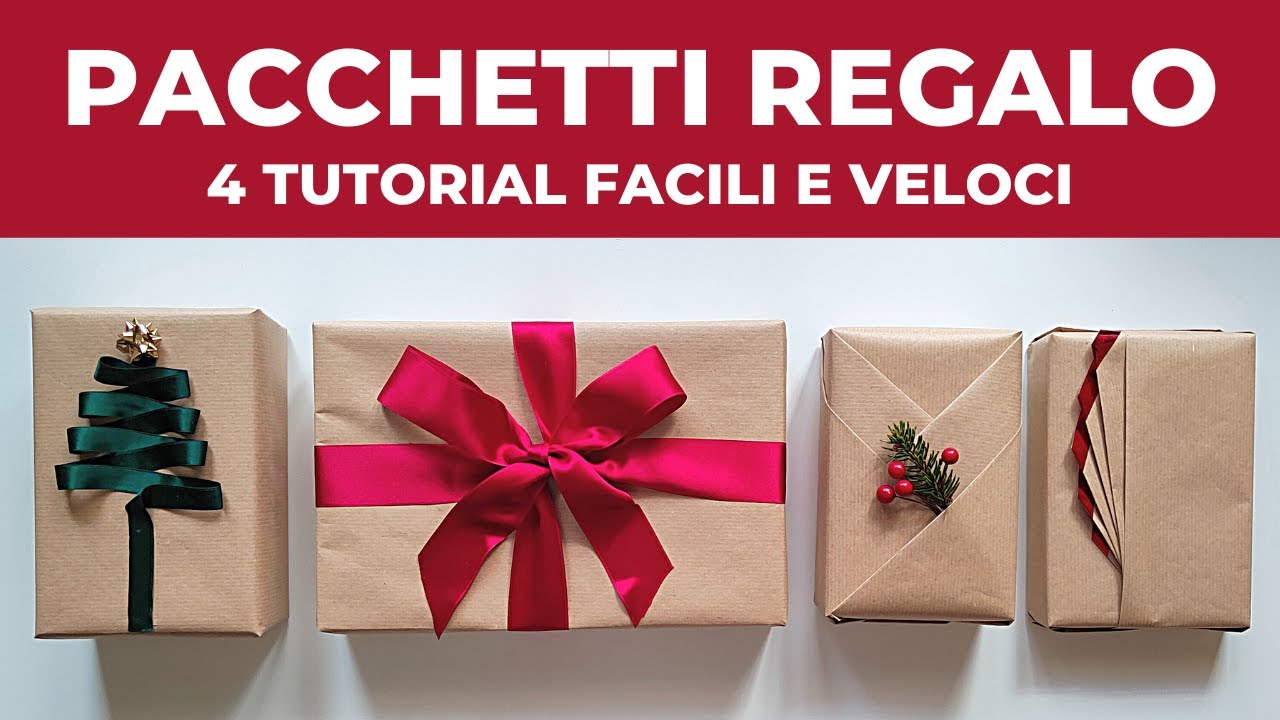 Come impacchettare i regali di Natale 🎁 4 Tutorial facili