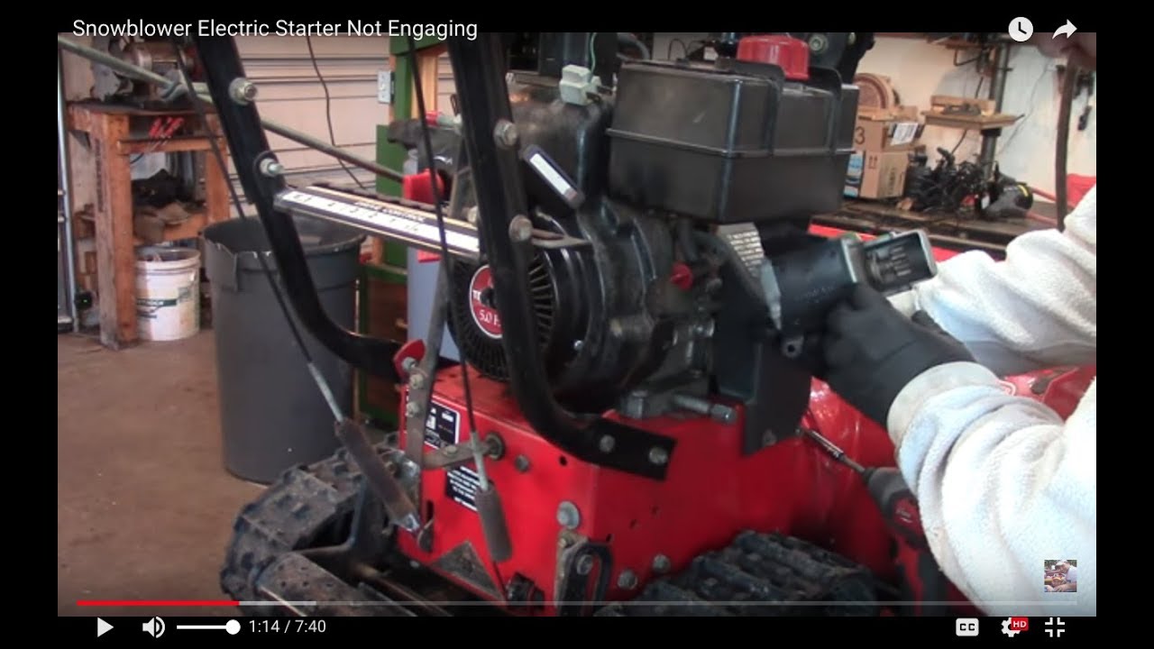Snowblower Electric Starter Not Engaging