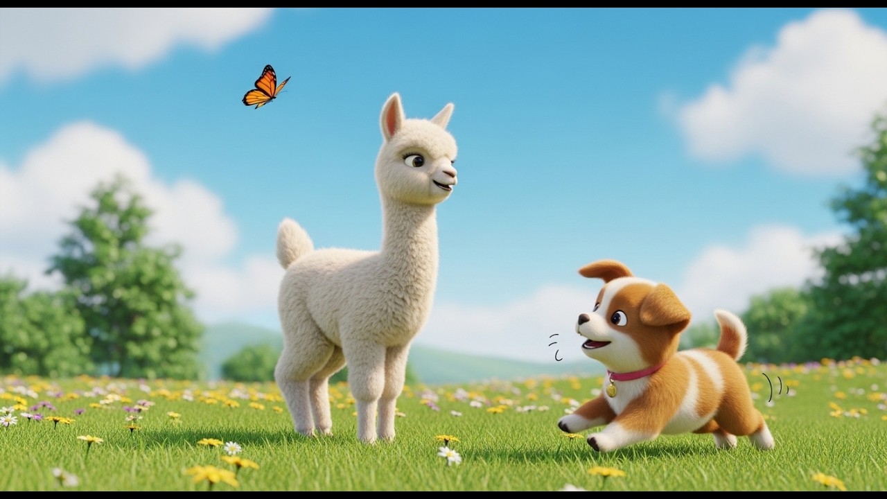 Baby Alpaca Fluffy Walk | Cute Kids Song | Preschool Sing Along
