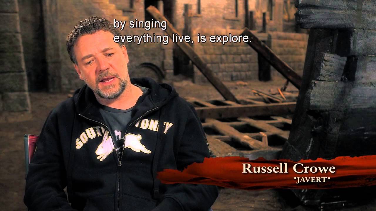 Russell Crowe in Bonus Features of Les Miserables