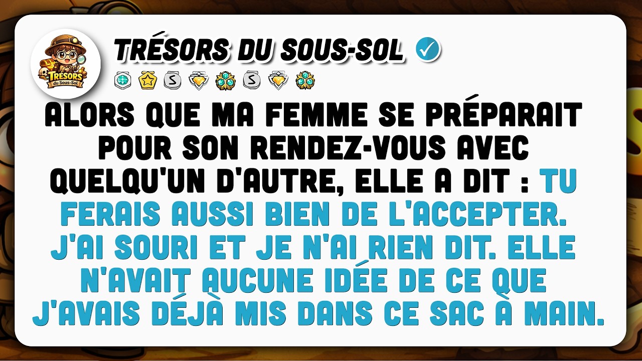 Ma Femme Se Préparait Pour Un Autre Et M'a Dit : ‘‘Tu Ferais Bien De L'accepter Enfin’’.