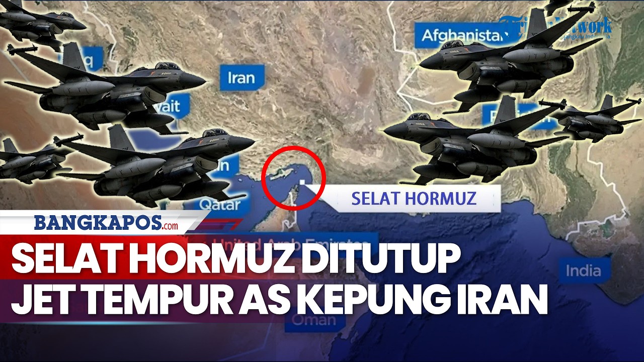 Memanas! Selat Hormuz Ditutup, Jet Tempur AS Kepung Iran