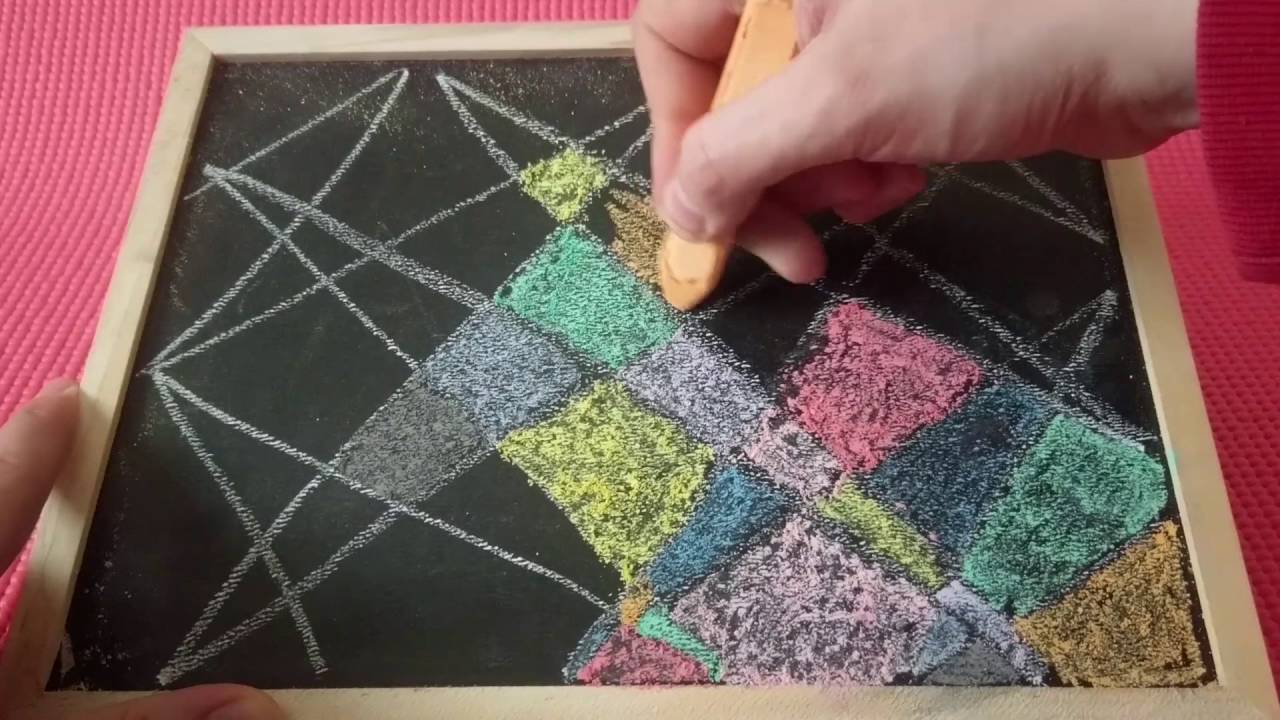 ASMR Drawing On Chalk Board No Talking