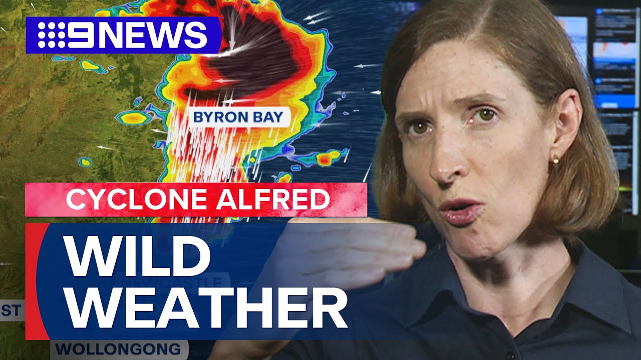 Ex-Tropical Cyclone Alfred still triggering heavy rain and wild weather | 9 News Australia