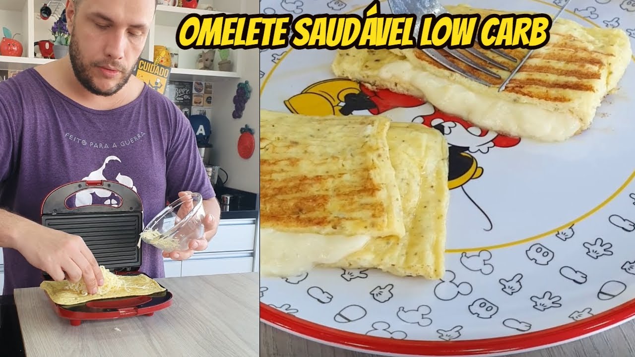 OMELETE SAUDÁVEL LOW CARB PARA O CAFÉ DA MANHÃ OU LANCHE DA TARDE