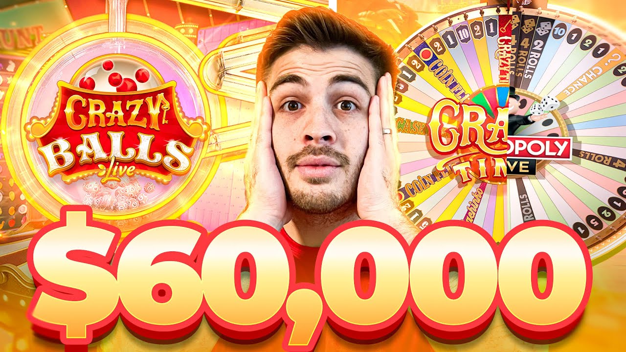 60 000 долларов против живых игровых шоу!!! (Crazy Balls, Crazy Time, Monopoly)