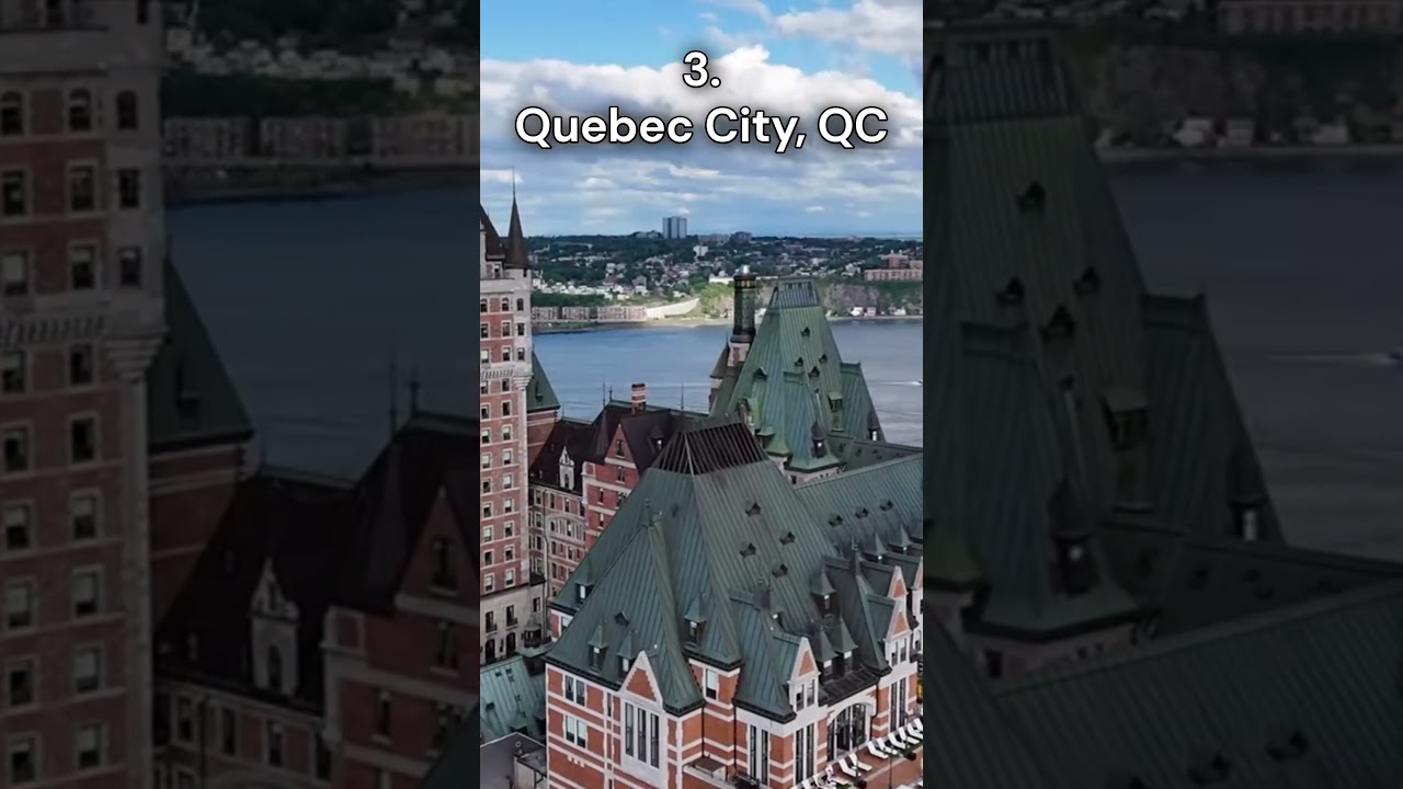 Canada &mdash; Top 5 Winter Weekend Towns #canadatravel #wintergetaway #banff #quebeccity #shorts